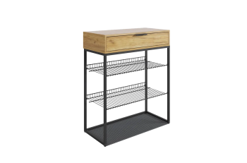 черный муар/дуб крафт золотой