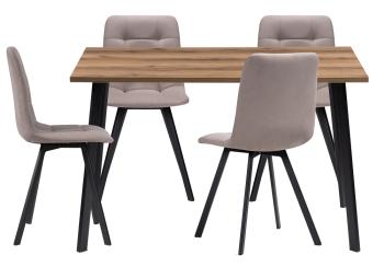 латте/дуб делано темный/черный матовый