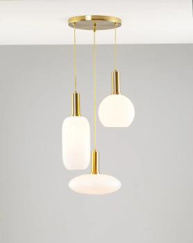 белый опал/золотой