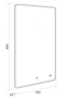 Зеркало DREJA POINT 50x80 см LED-подсветка