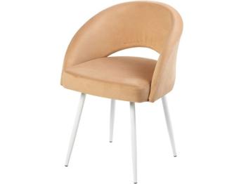 ВЕЛЮР 13 КАРАМЕЛЬ, Каркас ГРЭЙС МЕТАЛЛ, Белый глянец