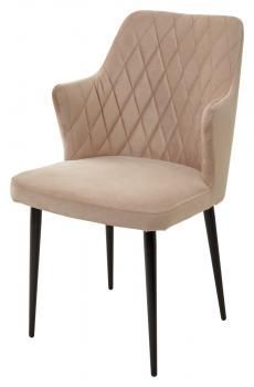 БЕЖЕВЫЙ #5, велюр / черный каркас