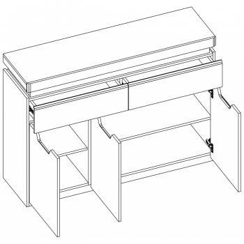 Тумба Анрэкс 3D2S TORINO