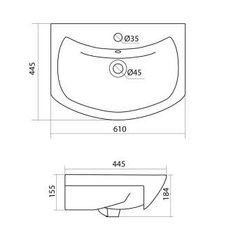 Раковина Santek Балтика 60