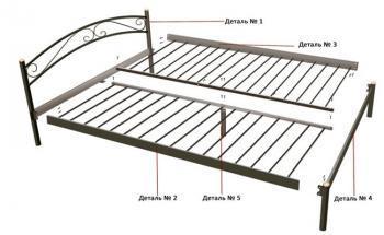 Кровать двуспальная RB Волна 120х200