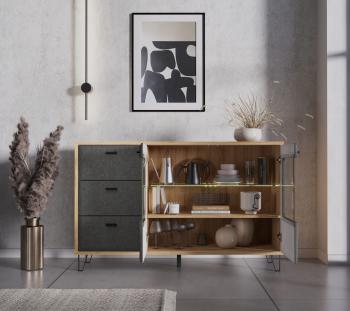 Тумба БРВ Мебель GRACE KOM2W3S с подсветкой