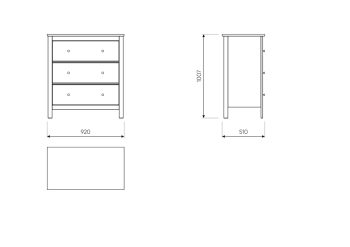 Комод Гуд Лакк Сага 3 ящика