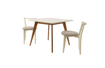 Орех/Слоновая Кость/Велюр Бежевый