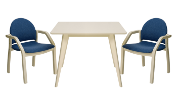 Слоновая Кость/Рогожка Синий