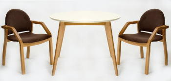 Натур/Слоновая Кость/Велюр Коричневый