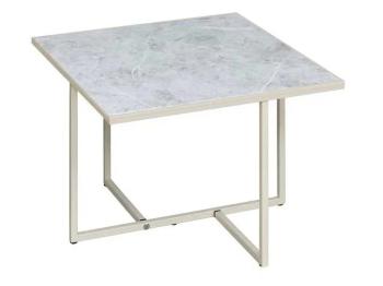 Мрамор Белый/Металл: Белый