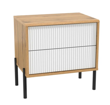 Дуб вотан/белый глянец снег