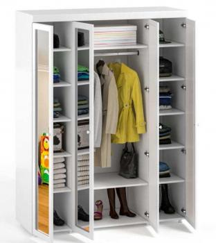 Шкаф 4 дв (560) с 4 Большими зеркальными дверьми Катрин-К МН-61 Монако