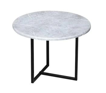 Мрамор Белый/Металл: Черный