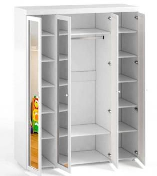 Шкаф 4 дв (560) с 4 Большими зеркальными дверьми Катрин-К МН-61 Монако