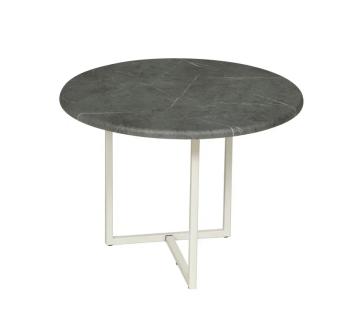 Мрамор Черный/Металл: Белый