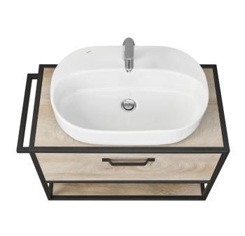 Тумба с раковиной Aquaton Лофт Фабрик 80/Раковина Одри Soft