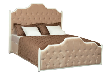 Белый/металл белый/ткань велюр конфетти крем