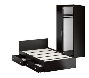 Кровать с ящиками СВК 1200 + Шкаф угловой Стандарт