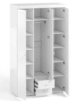 Шкаф 3 дв (560) с 2 Большими глухими дверьми, с 1 Малой глухой дверью и ящиками Катрин-К МН-56 Монако