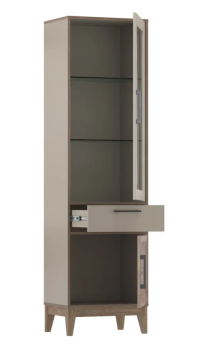 Шкаф пенал Олимп 75.09 со стеклом  Сарита