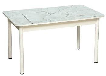 Мрамор Белый/Металл Белый