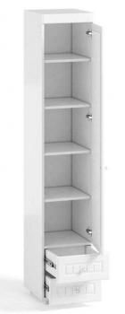 Шкаф 1 дв (560) с Малой зеркальной дверью и ящиками Катрин-К МН-37 Монако