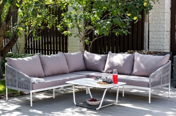 Модульная угловая лаунж-зона из роупа (веревки) 4sis Канны