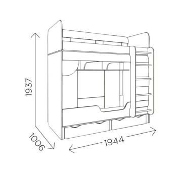 Кровать двухъярусная Komfort S Доминик М14