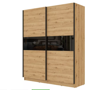 Дуб дикий/Чёрный глянец/Софт Тач Чёрный