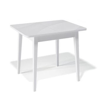 Белый/стекло белое глянец