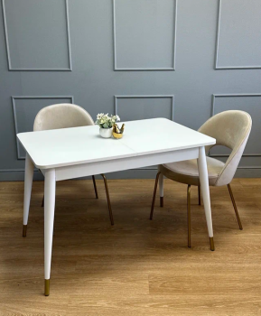 Белый/стекло белое сатин (золото)