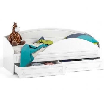 Кровать одинарная с ящиками + Борт защитный для кровати Катрин-К АФ-11+АФ11А Афина