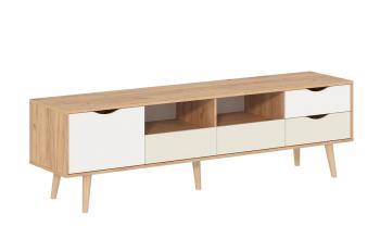 Дуб крафт золотой/Белый/Кашемир серый