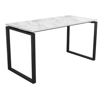 Мрамор Белый/Металл Черный