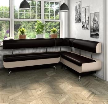 Кухонный набор Betel Угловой диван Валенсия (МД-1500+МУ-500+МД-1000)+ стол Флорида СМ-5 нога массив прямая+Стул Рим 2шт.