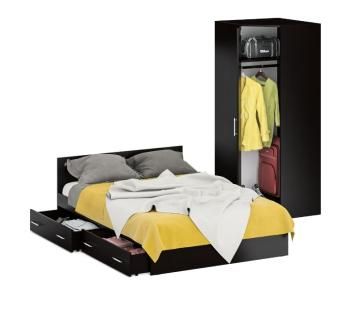 Кровать с ящиками СВК 1400 + Шкаф угловой Стандарт