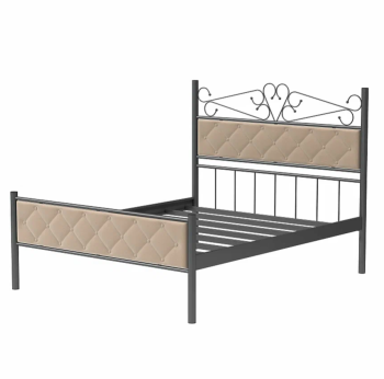 Металл черный/ткань велюр конфетти крем