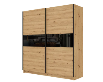 Дуб дикий/Чёрный глянец/Софт Тач Чёрный