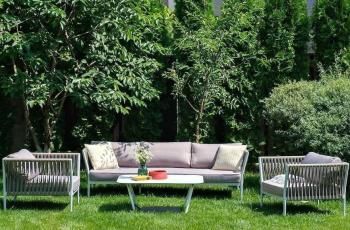 Лаунж-зона плетеная из роупа 5-местная 4sis