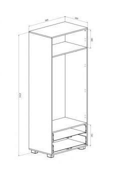 Шкаф для одежды Compass ДримСтар ДС-60К