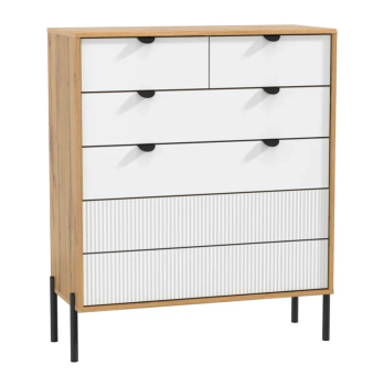 Дуб вотан/белый глянец снег