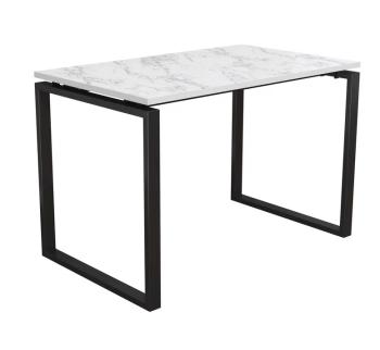 Мрамор Белый/Металл Черный