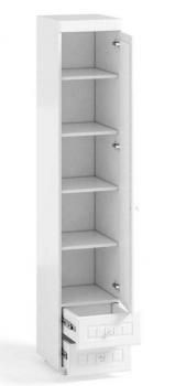 Шкаф 1дв (410) с Малой зеркальной дверью и ящиками Катрин-К МН-32 Монако