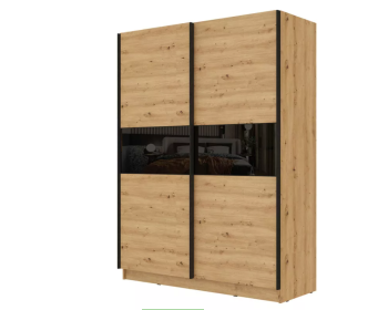 Дуб дикий/Чёрный глянец/Софт Тач Чёрный