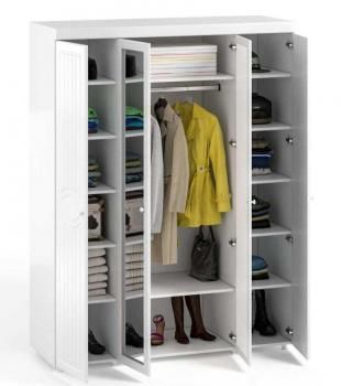 Шкаф 4 дв (560) с 2 Большими зеркальными дверьми и 2 Большими глухими дверьми Катрин-К МН-60 Монако