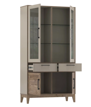 Шкаф витрина Олимп 75.02 со стеклом Сарита