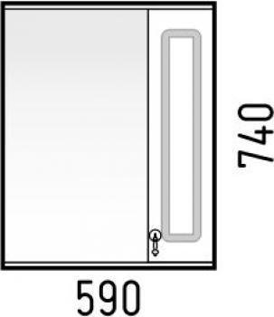 Зеркало-шкаф Corozo Элегия Ретро 60
