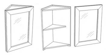Зеркало-шкаф угловое Corozo Классика 65 универсальное