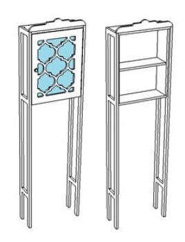 Стойка-шкаф Corozo Манойр 50 2 части